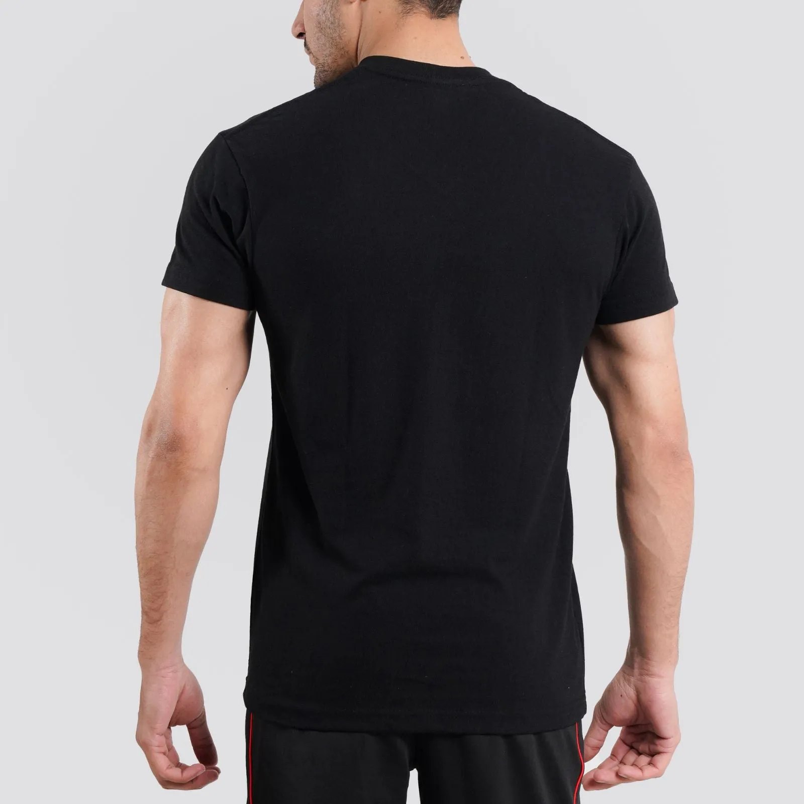 Short Sleeves V-Neck Black  Tee Shirt | Pack of 6, 12, 24 and 48