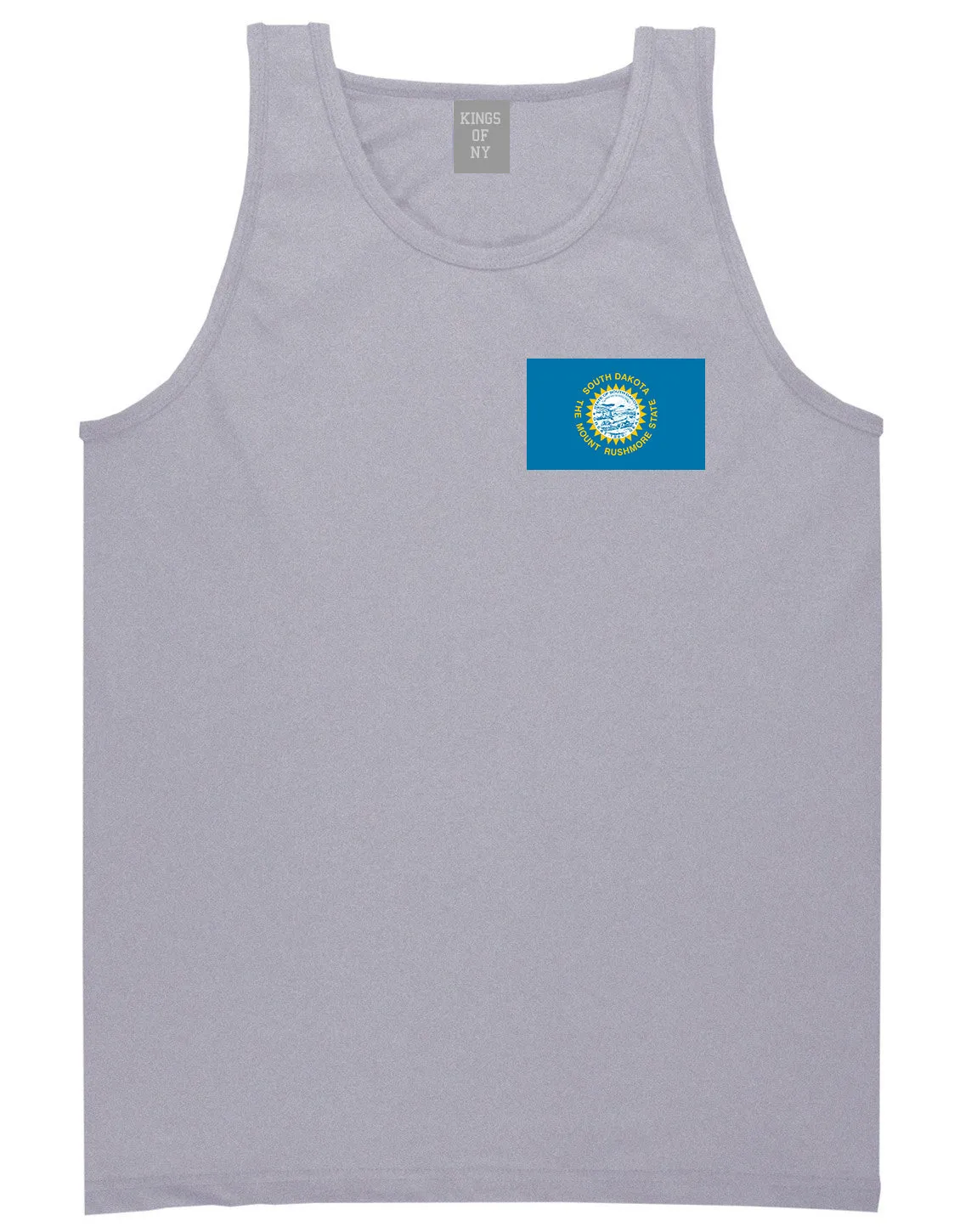 South Dakota State Flag SD Chest Mens Tank Top T-Shirt