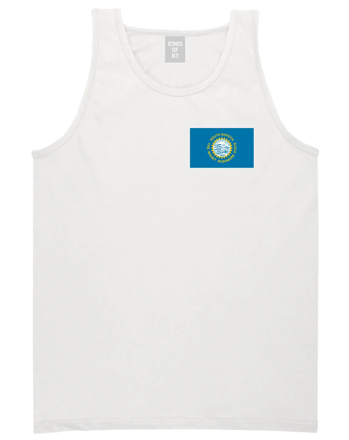 South Dakota State Flag SD Chest Mens Tank Top T-Shirt