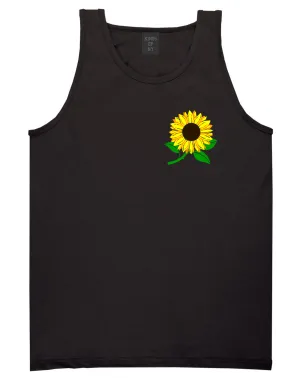 Sunflower Flower Chest Mens Tank Top T-Shirt