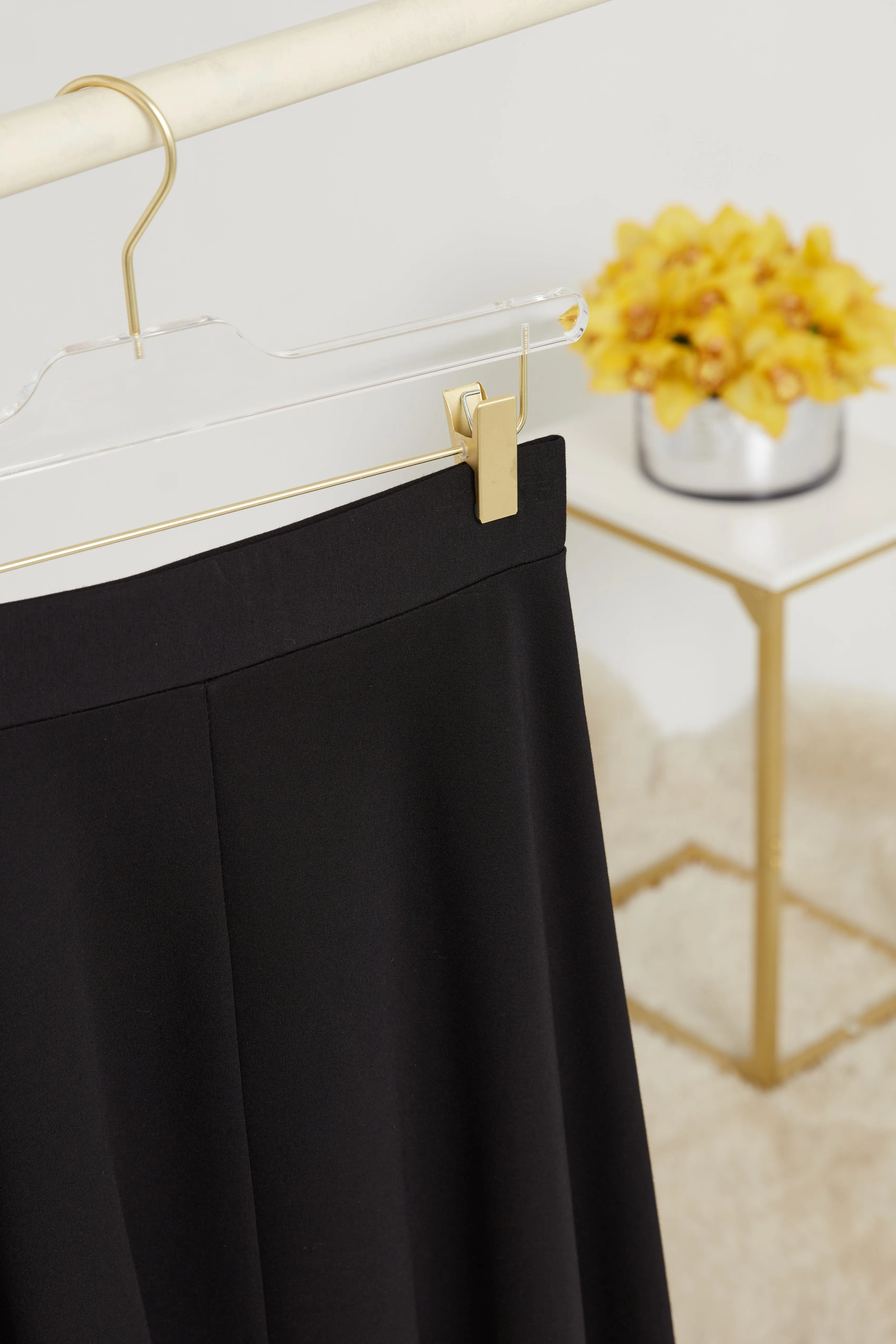 The Basic Ponte Medium Flared A-line Skirt With Elastic Waist