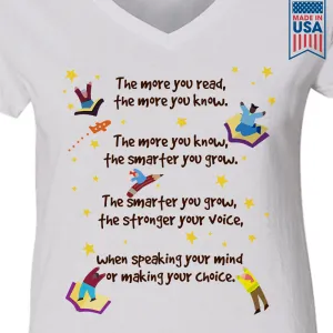 The More You Read The More You Know Book Lovers Gift Women's V-neck T-shirt TSVW355