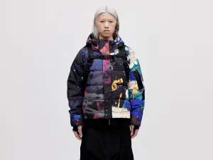 Utility Down Jacket with Backpack - Dark Splatter