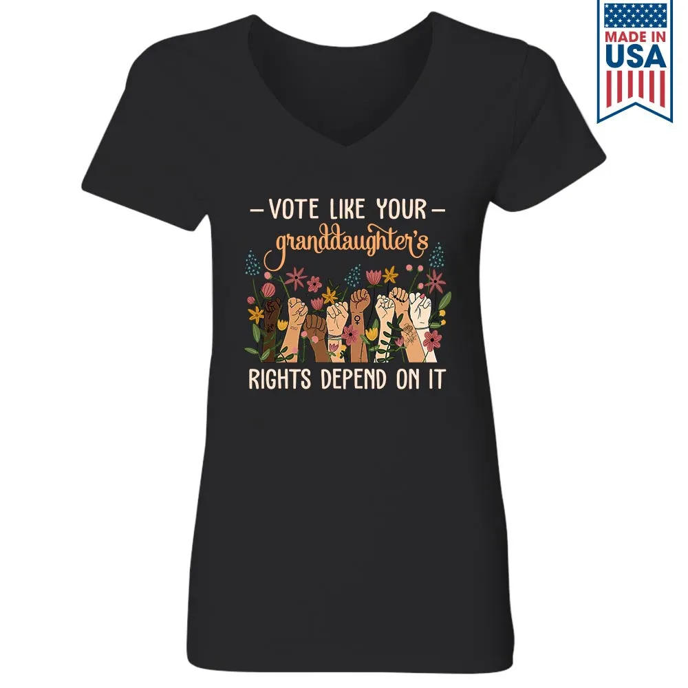 Women's V-neck T-shirt TSVB584